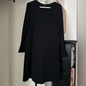 Ann Taylor Classic Black Long Sleeve Sweater Dress